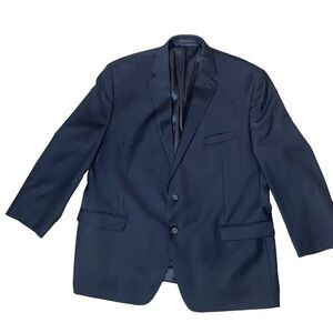 Ralph Lauren suit jacket blazer sport coat men's black multi pocket SZ 50 R